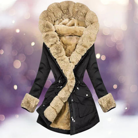 50% RABATT || Finja™ - Warmer, modischer Mantel mit Plüschfutter – Fuengo