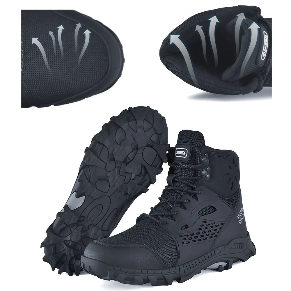 Pair of Steel-Toe Safety Boots by MACK, showcasing reinforced toe caps and rugged soles for workplace safety