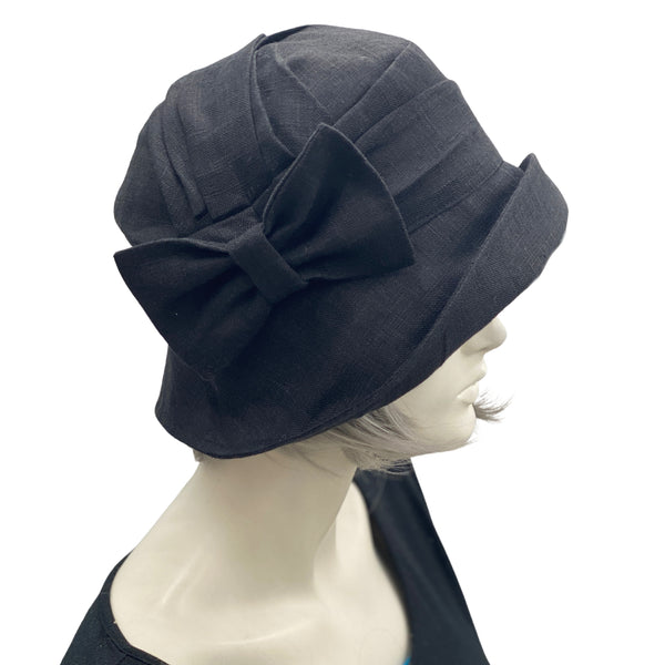 Red Velvet Cloche Hat with Black Velvet Band and Bow | The Alice 