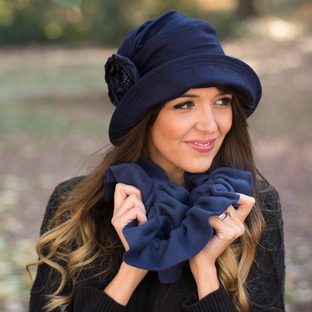 Unique Womens Winter Hats in Wool with Satin Rose | The Alice – Boston ...