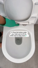 Push the button to remove the entire toilet seat tips by Mama Mila Home