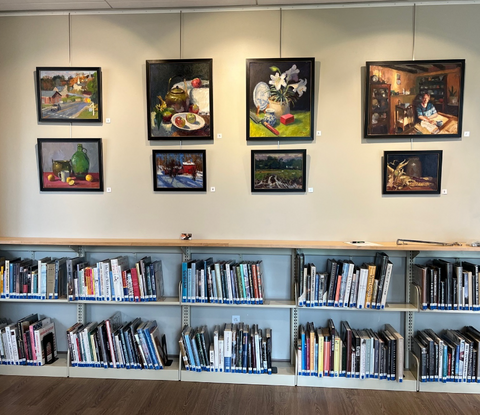 Susan Grisell's paintings on display at the newly renovated New Milford Library