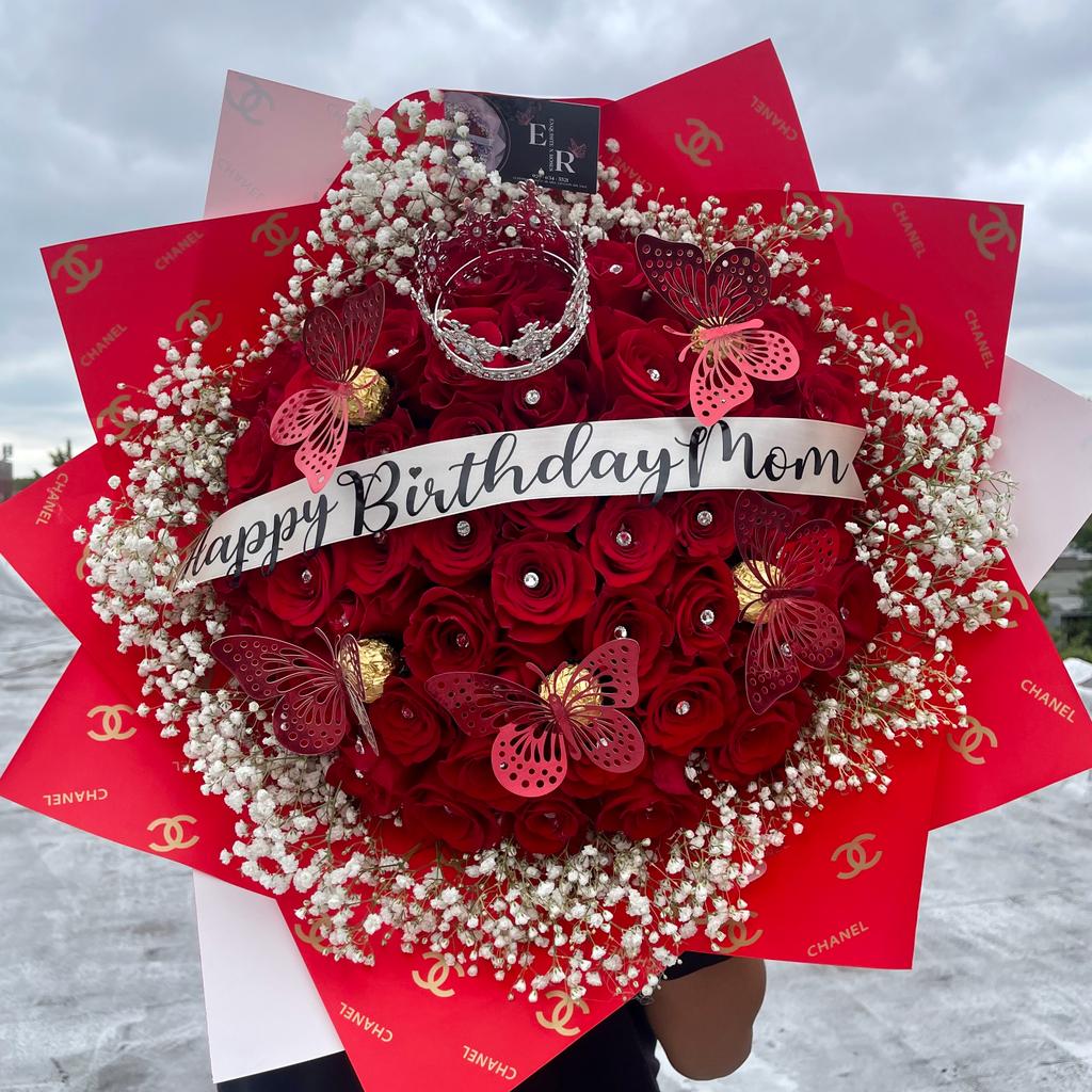 Beautiful Red Roses Chanel Bouquet in East Rancho Dominguez, CA