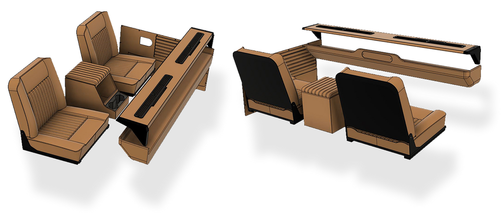 3D Modell eines Land Rover Serie 3 Interieur