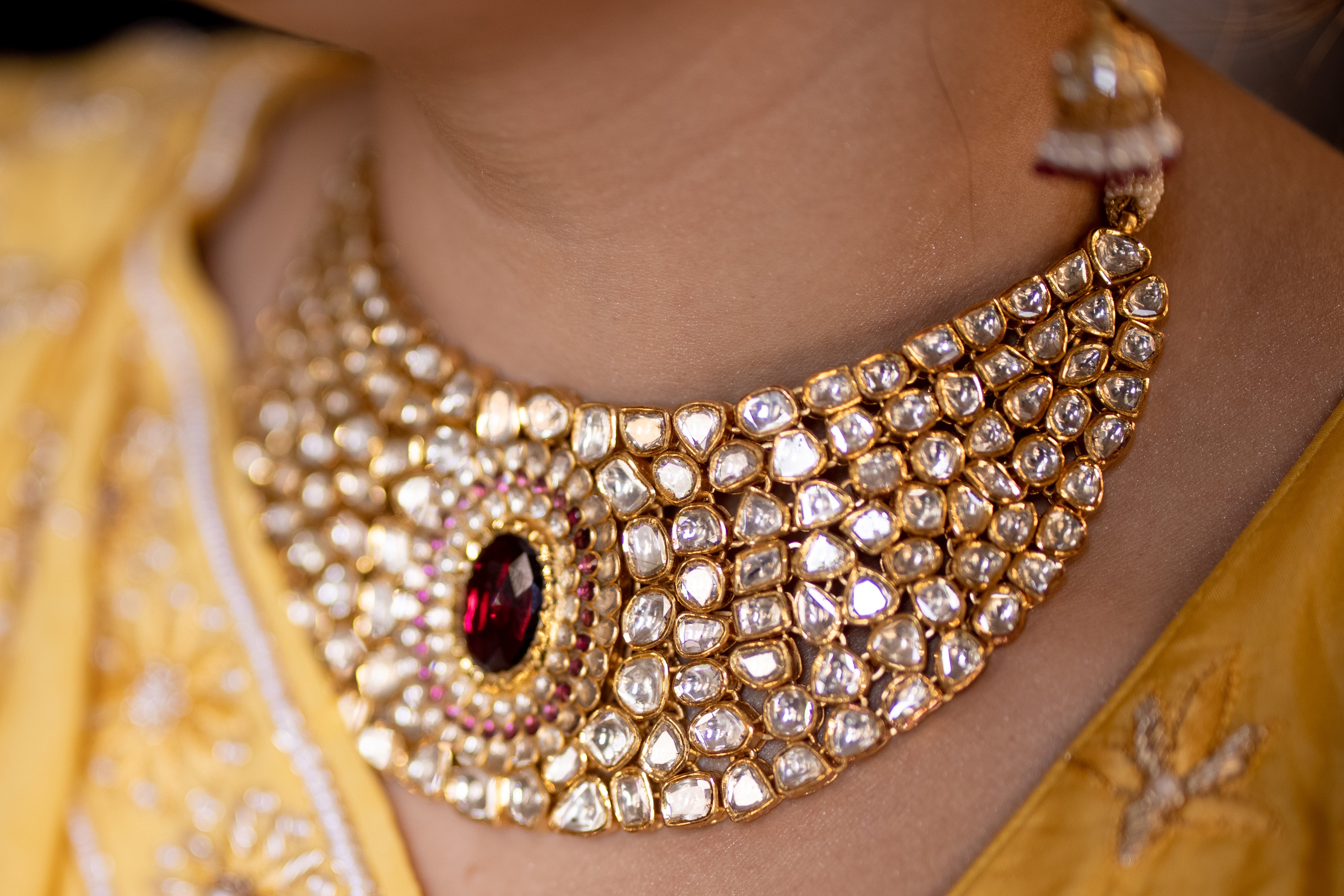 This form of jewelry was introduced by the Mughals in India. Polki ...