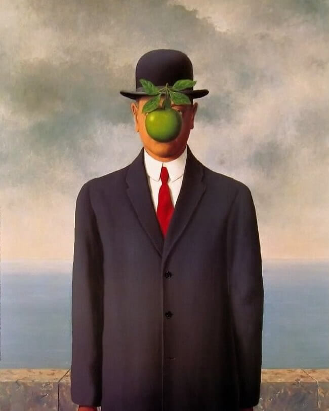 “The Son of Man” (1946), René Magritte. Photo from San Francisco Museum of Modern Art.