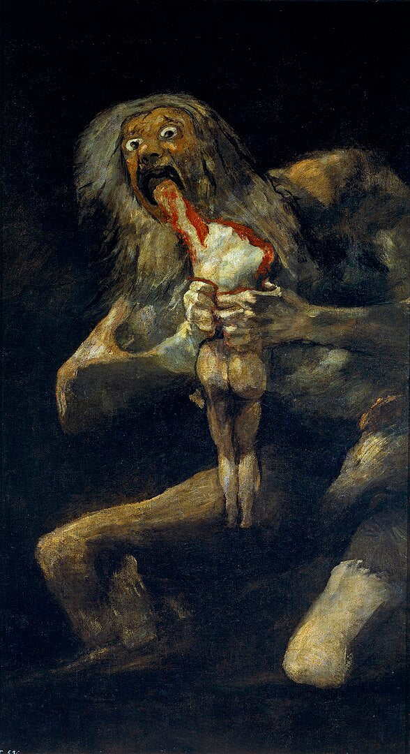 Saturn Devouring His Son, Francisco Goya, 1820-1823, via Wikimedia Commons
