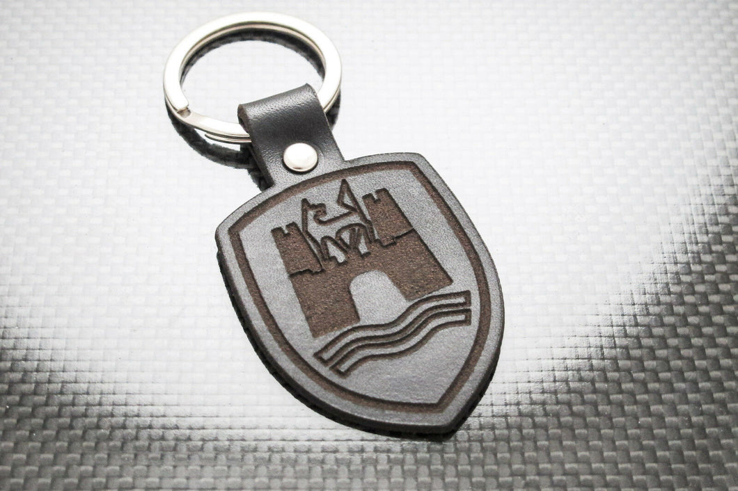 vw keychain leather