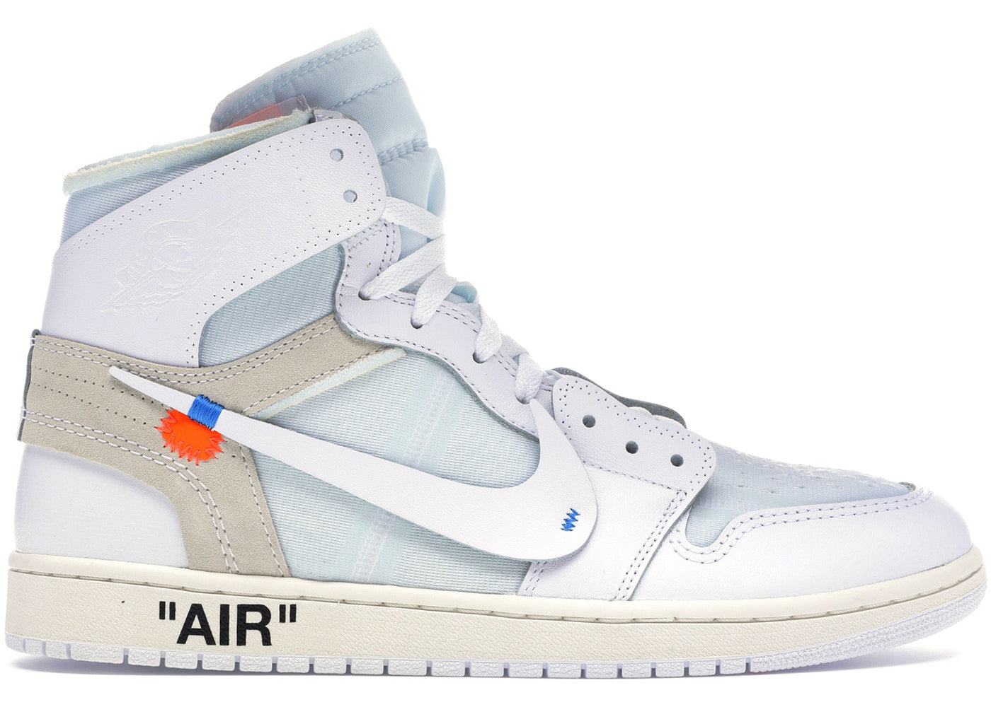 Super rare sneaker, Air Jordan 1 High "White" x Off-White, the version of the AJ1 "Chicago" x Off-White but in the total white colorway