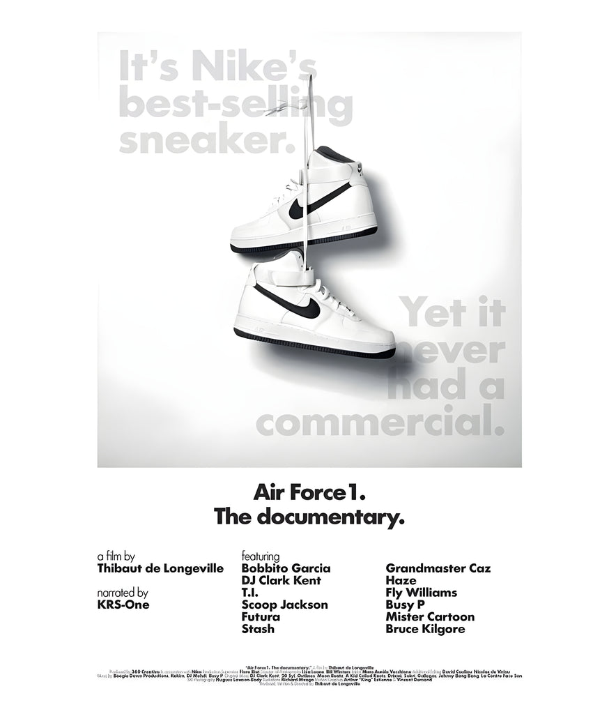 Cover of the documentary on the Nike Air Force 1: "Air Force 1. The documentary".