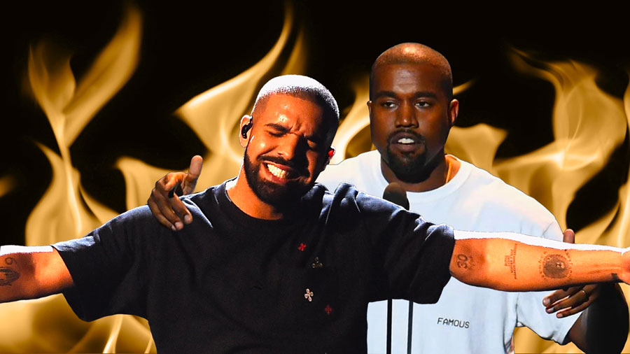 Drake and Kanye Ye West
