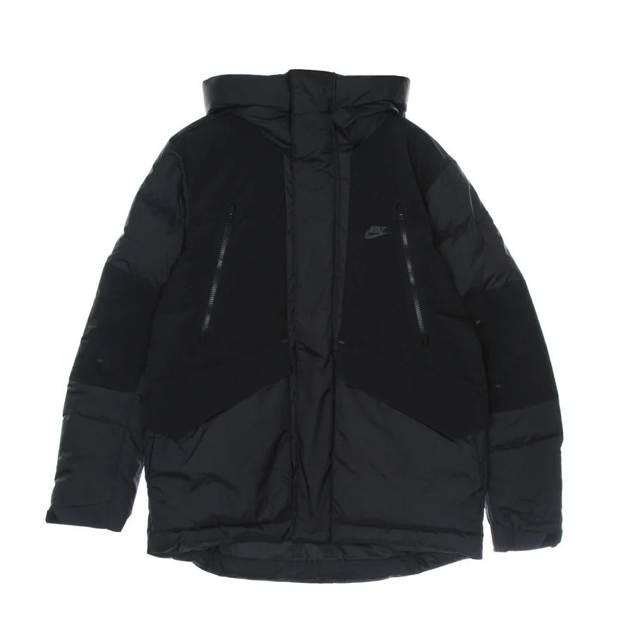 Nike Storm Fit City total black heavy winter technical jacket with black on black Nike Swoosh logo
