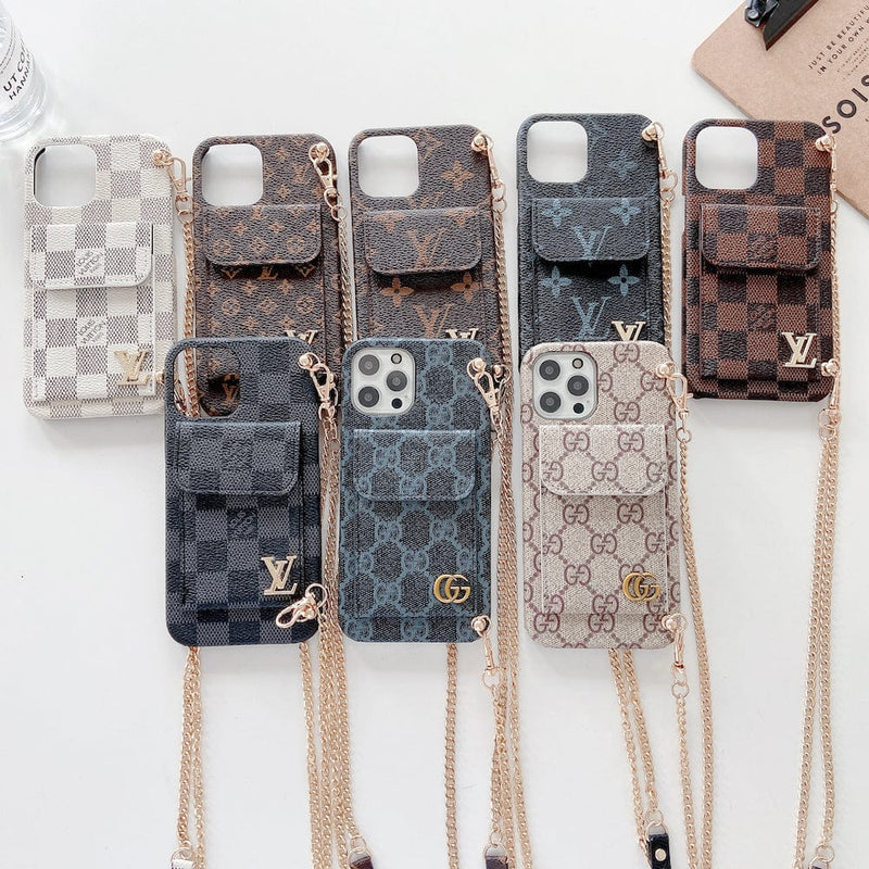 Louis Vuitton And Gucci Double Card Holder iPhone 14 Case - HypedEffect