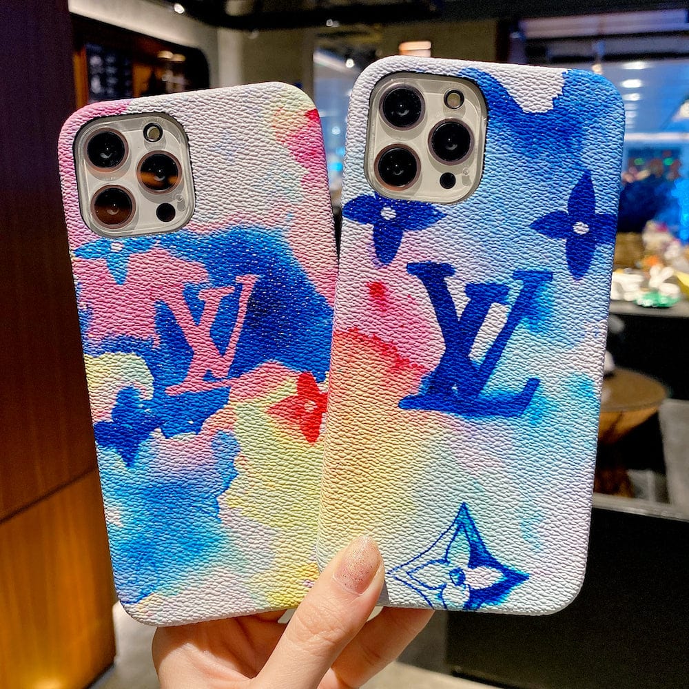 Blue LV IPhone Case & Watch Band