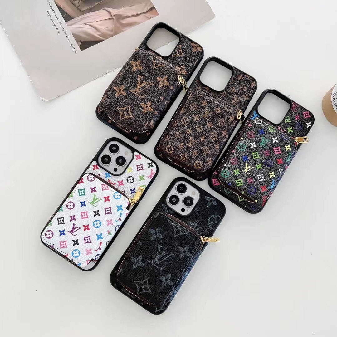 Louis Vuitton And Gucci Double Card Holder iPhone 14 Case - HypedEffect