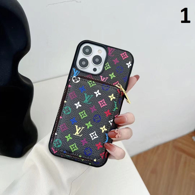 Louis Vuitton Leather Phone Cases With Straps for iPhone 14 - HypedEffect