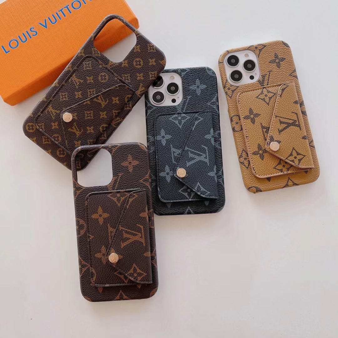 Upcycled Louis Vuitton iPhone 14 Pro wallet phone case – Phone Swag