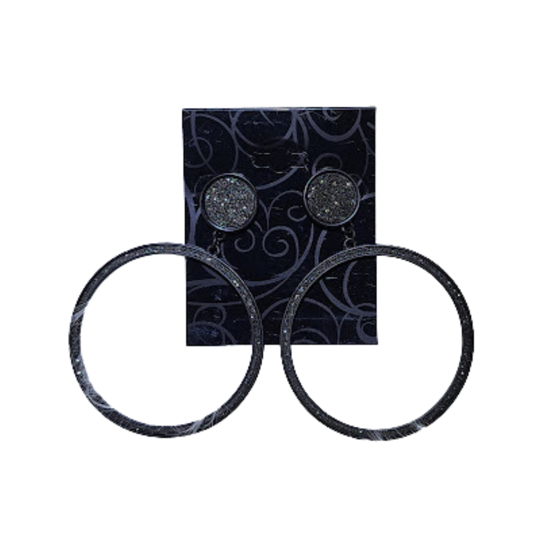 Black Sparkled Earrings