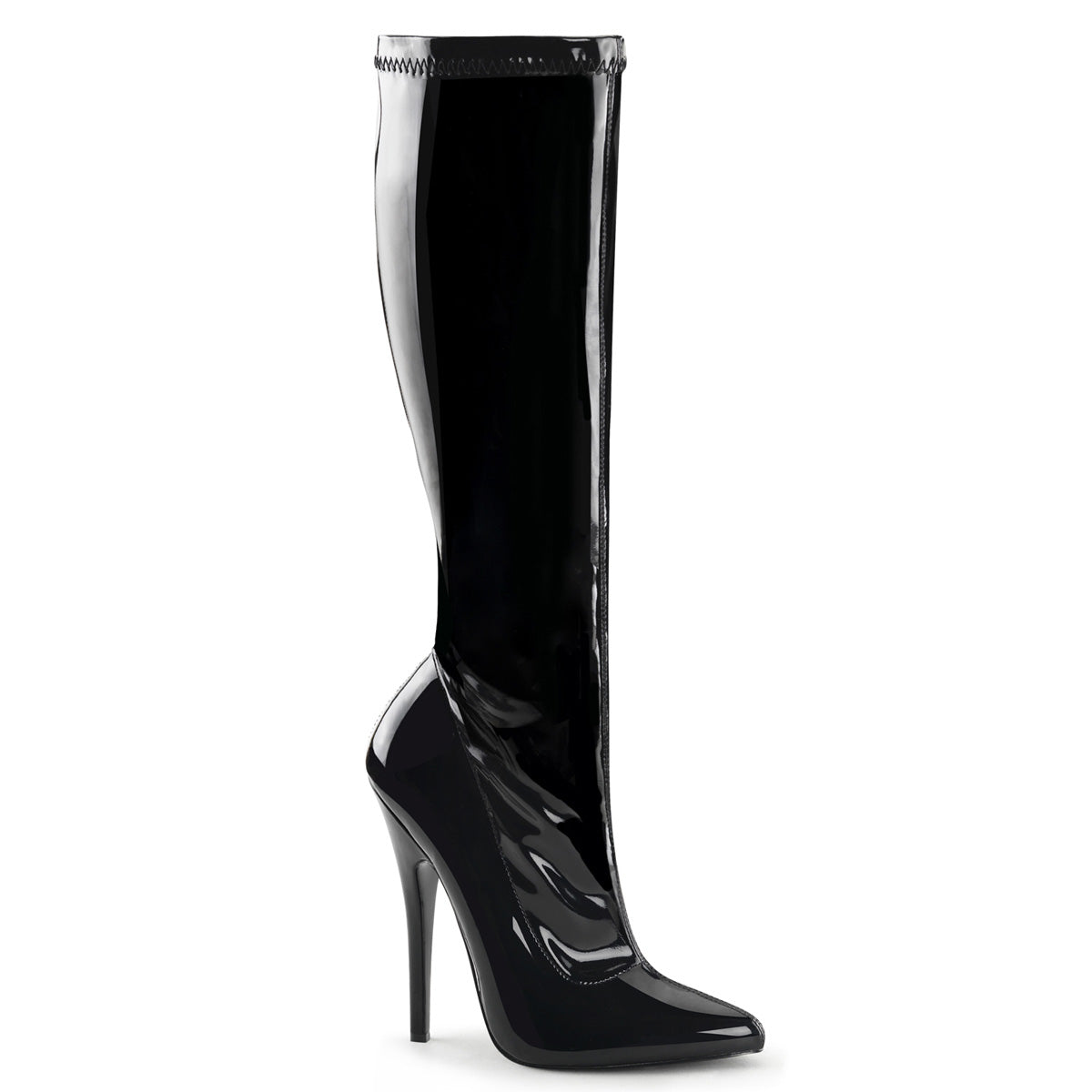 Pleaser Domina-2000 Knee High Stiletto Boot – Leather and Heels