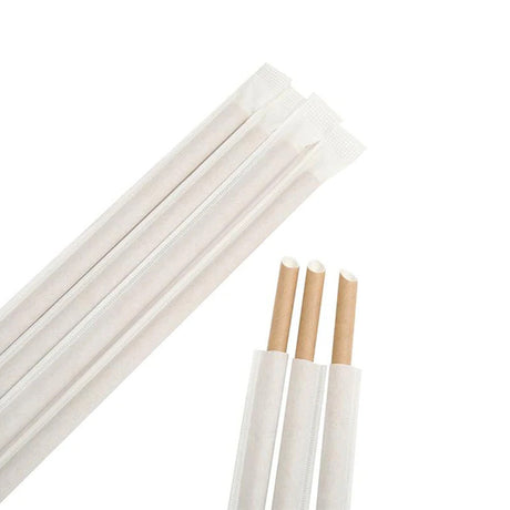 Small White Paper Straws 14cm (500pcs)