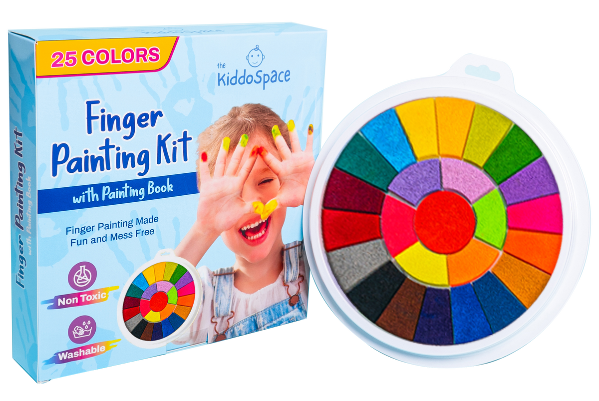 Finger Painting Kit (1x Painting Pad + x2 Coloring Books) – TheKiddoSpace  US