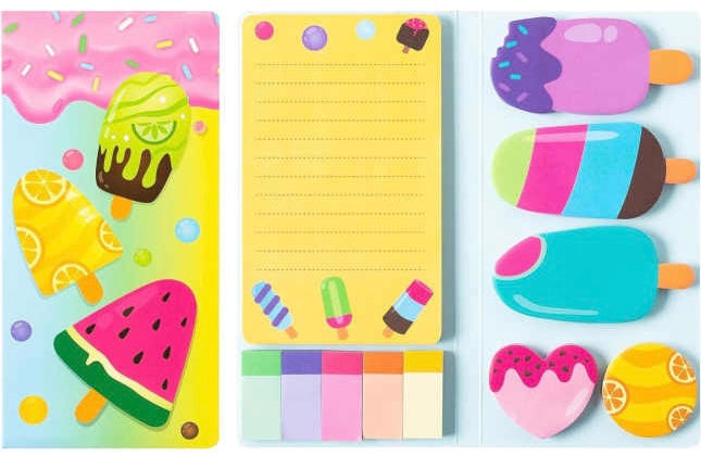 Sticky Note Booklet Set - Ice Cream Popsicle - PREORDER