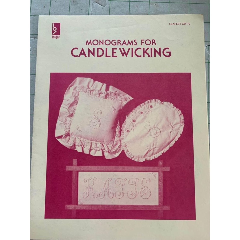BEE Gee Designs Monograms For CandleWicking Pattern Book
