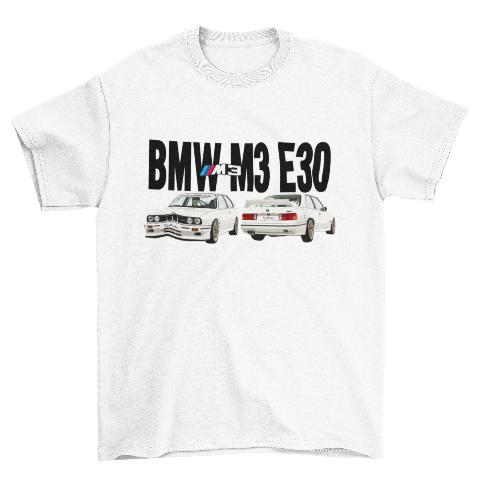 BMW M3 E30 TheSketchMonkey Original T-Shirt White/Grey – Sketch Monkey Store