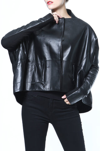 Leather Peplum with Color