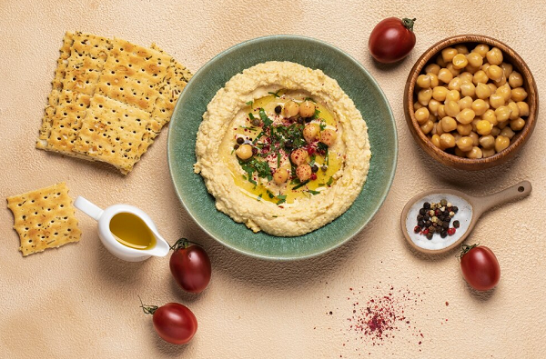 Homemade Chickpea-based Hummus