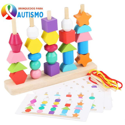 Jogo Puzzle Geométrico - Formas  Brinquedo Educativo Montessori