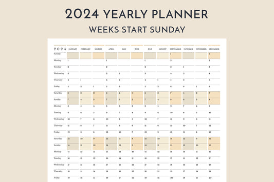 2024 Year Planner Wall Chart with 2024 Calendar ✓B3 size TEAL +FREE 200  Stickers