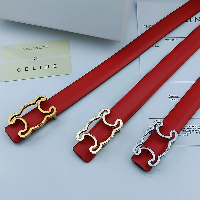 Celine New Women's Fashion Exquisite Buckle Genuine Leather Belt