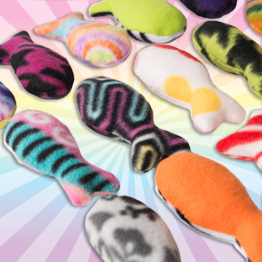 Tropical Catnip Fish 3-Pack Cat Toys – Crochet Kitty