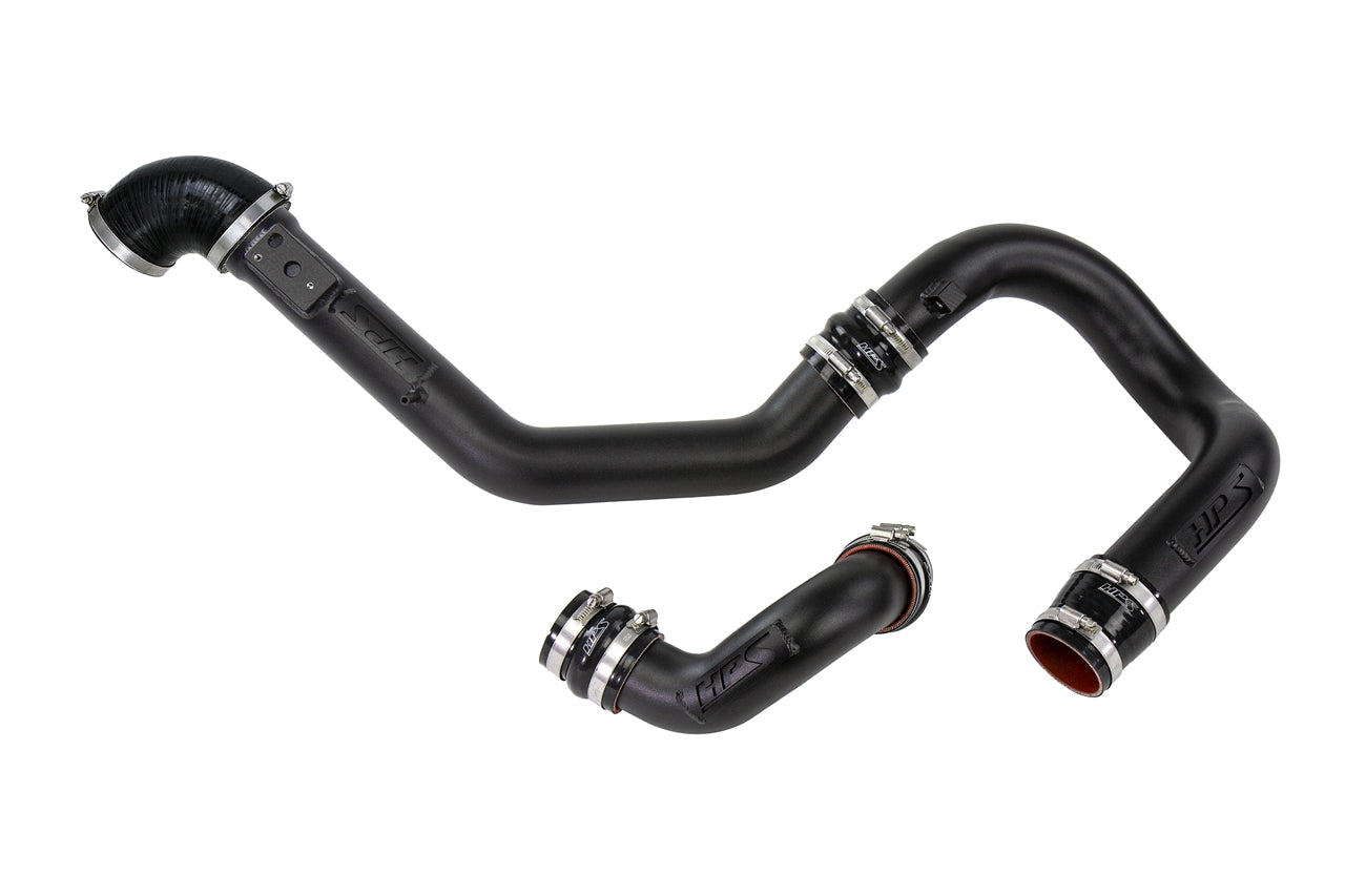 HPS Performance 3pcs Intercooler Charge Pipe Kit (Cold and Hot Side), Black, 17-141WB