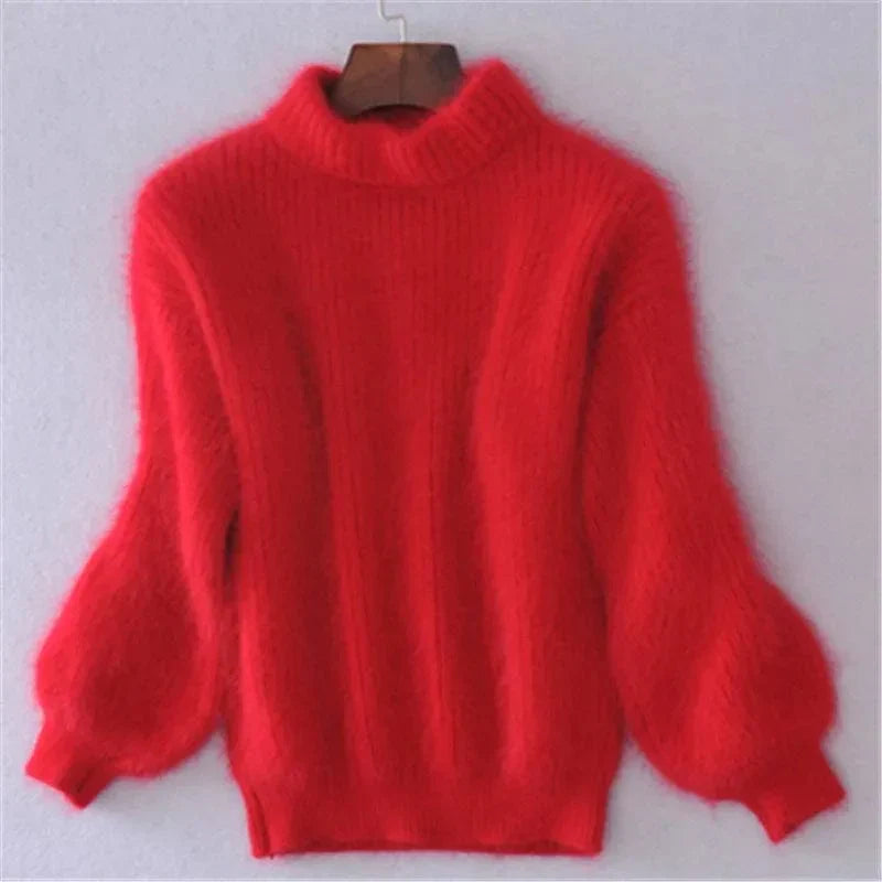 Product Image for Heidi-Mode | Elegante Lässig Locker Gestrickter Pullover, Rot / L