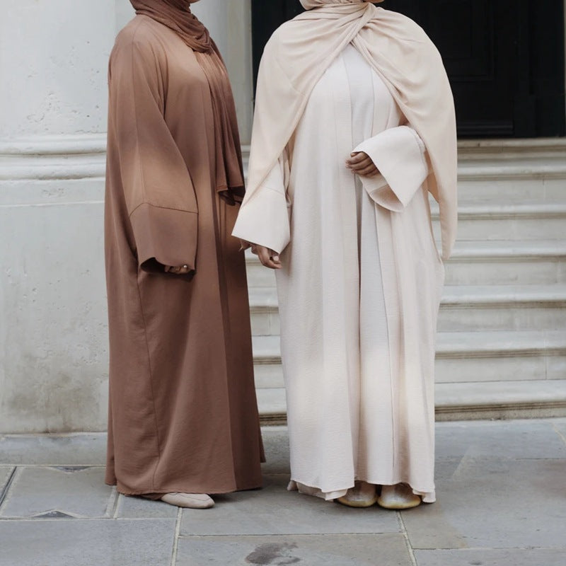 Product Image for Heidi-Mode | 3 Teile Set Abaya Kleid Arabische Frauen Kleidung Anzug Ohne Abaya, Innenkleid und Scharf, M / Beige