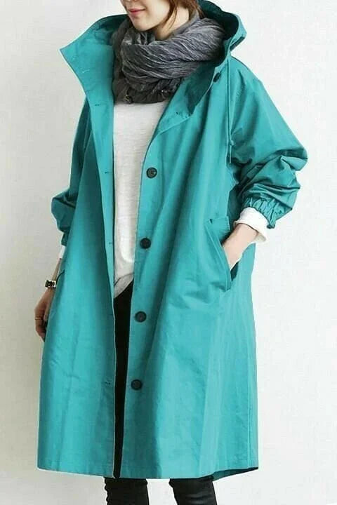 Product Image for Heidi-Mode | Übergroße Kapuzen Windbreaker Regenjacke, Kohl / 42/L