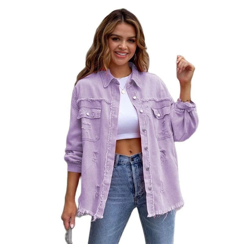 Product Image for Heidi-Mode | Stilvolle Lockere Jeansjacke, Orange / S