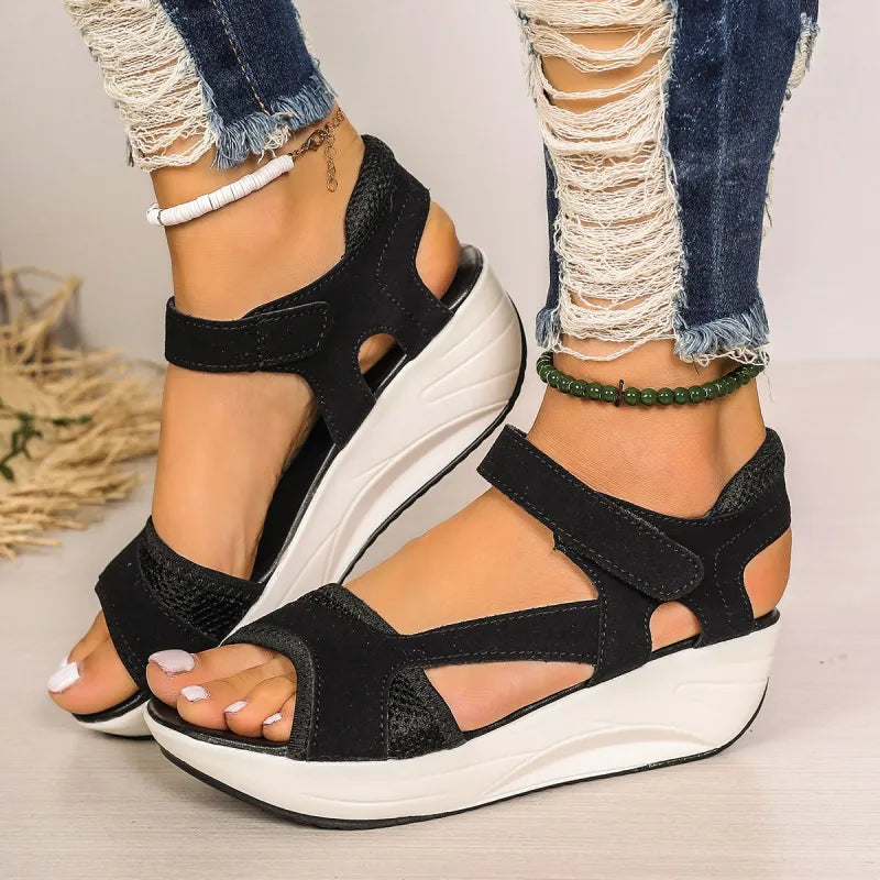 Product Image for Heidi-Mode | Sommerschuhe für Frauen mit Dicker Sohle, Schwarz / 39