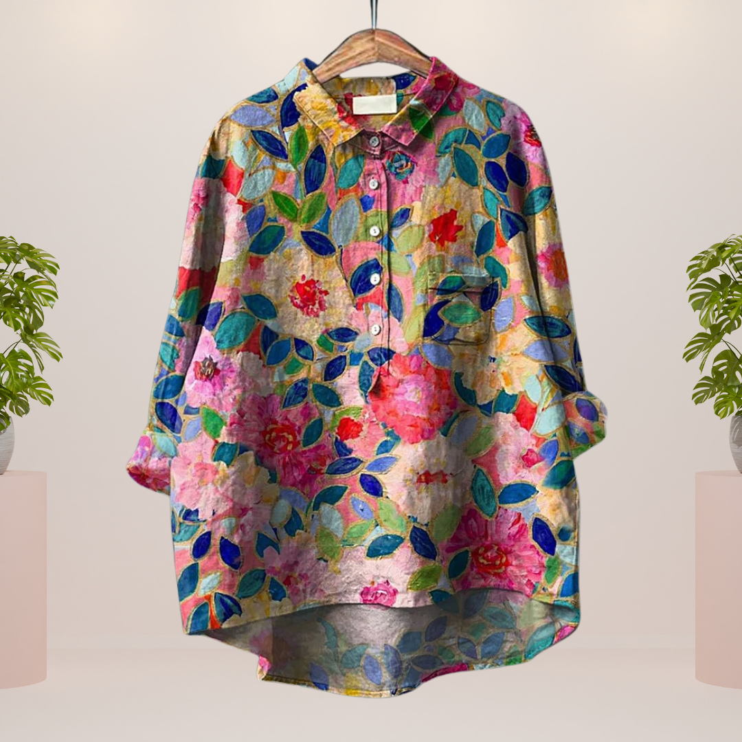 Product Image for Heidi-Mode | Modisches Print Kunst Shirt für Damen, Blumen Kunst / S