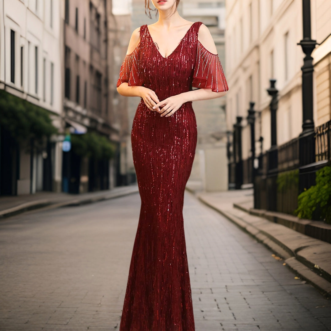 Product Image for Heidi-Mode | Wunderschönes Pailletten Abendkleid, Schwarz / S