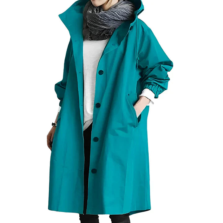 Product Image for Heidi-Mode | Wasserdichte Regenjacke mit Kapuze für Damen, Dunkelgrün / XS