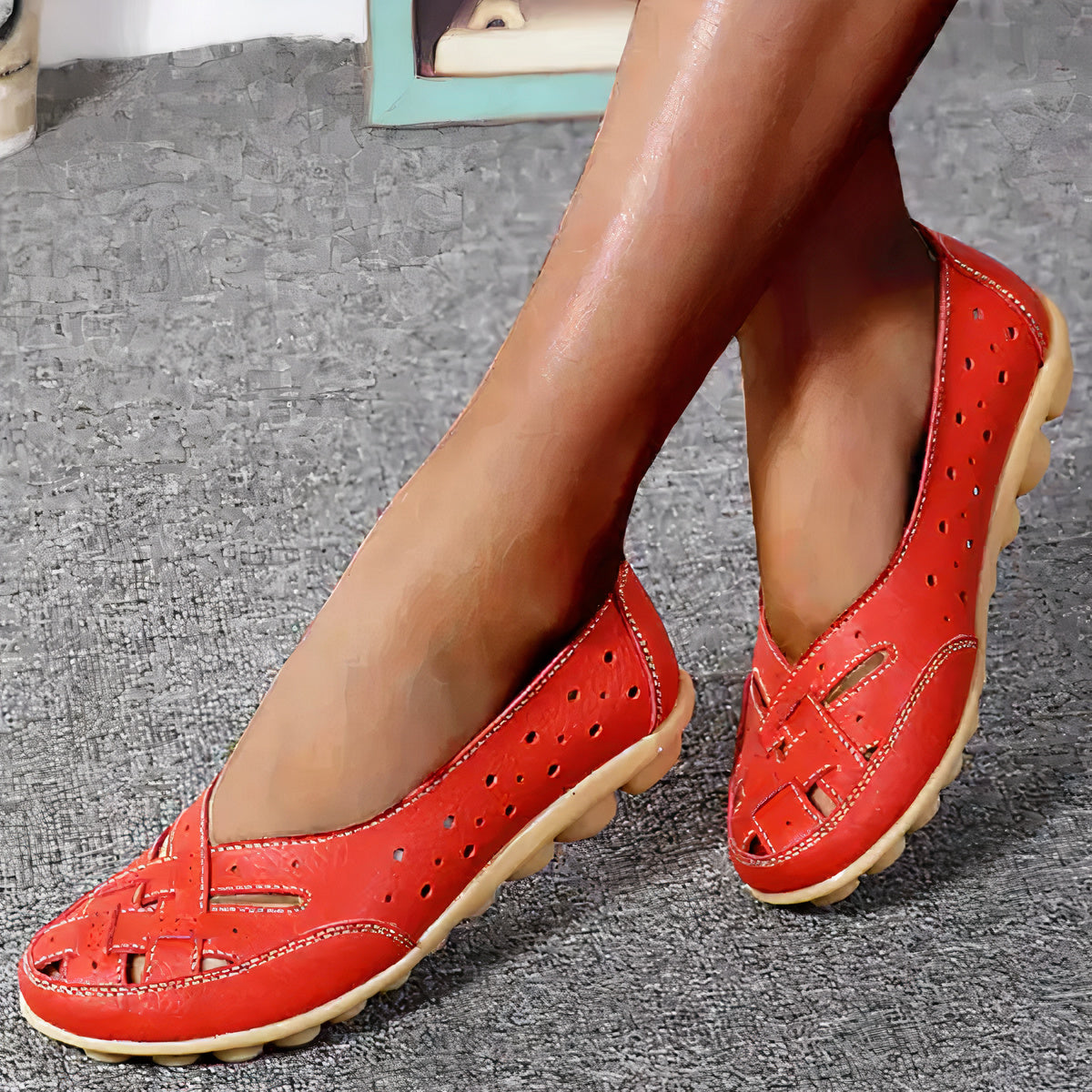 Product Image for Heidi-Mode | Legere Orthopädische Anti-Rutsch Schuhe, Rot / 37