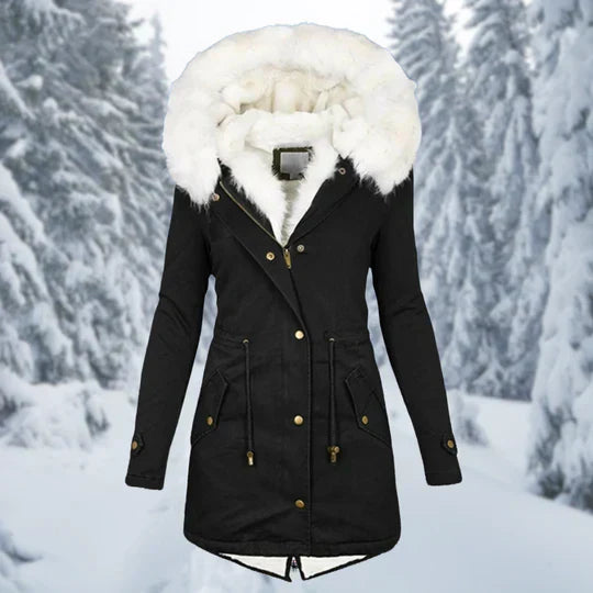 Product Image for Warme Winterjacke für Damen, Schwarz / 3XL