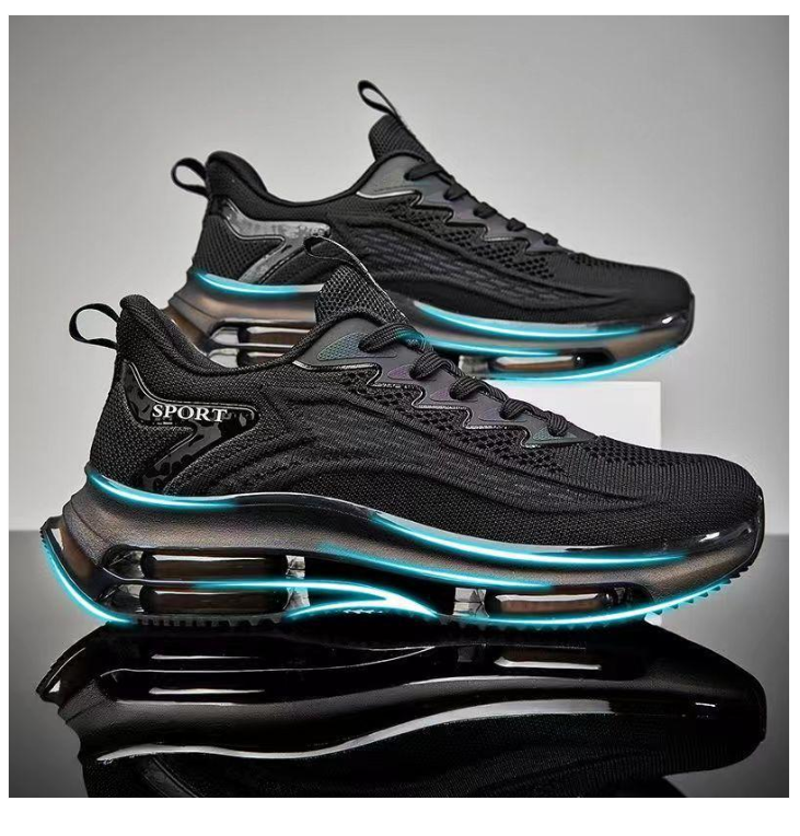 Product Image for Turnschuhe mit guter Atmungsaktivität und doppelter Luftpolsterung, Schwarz / 45