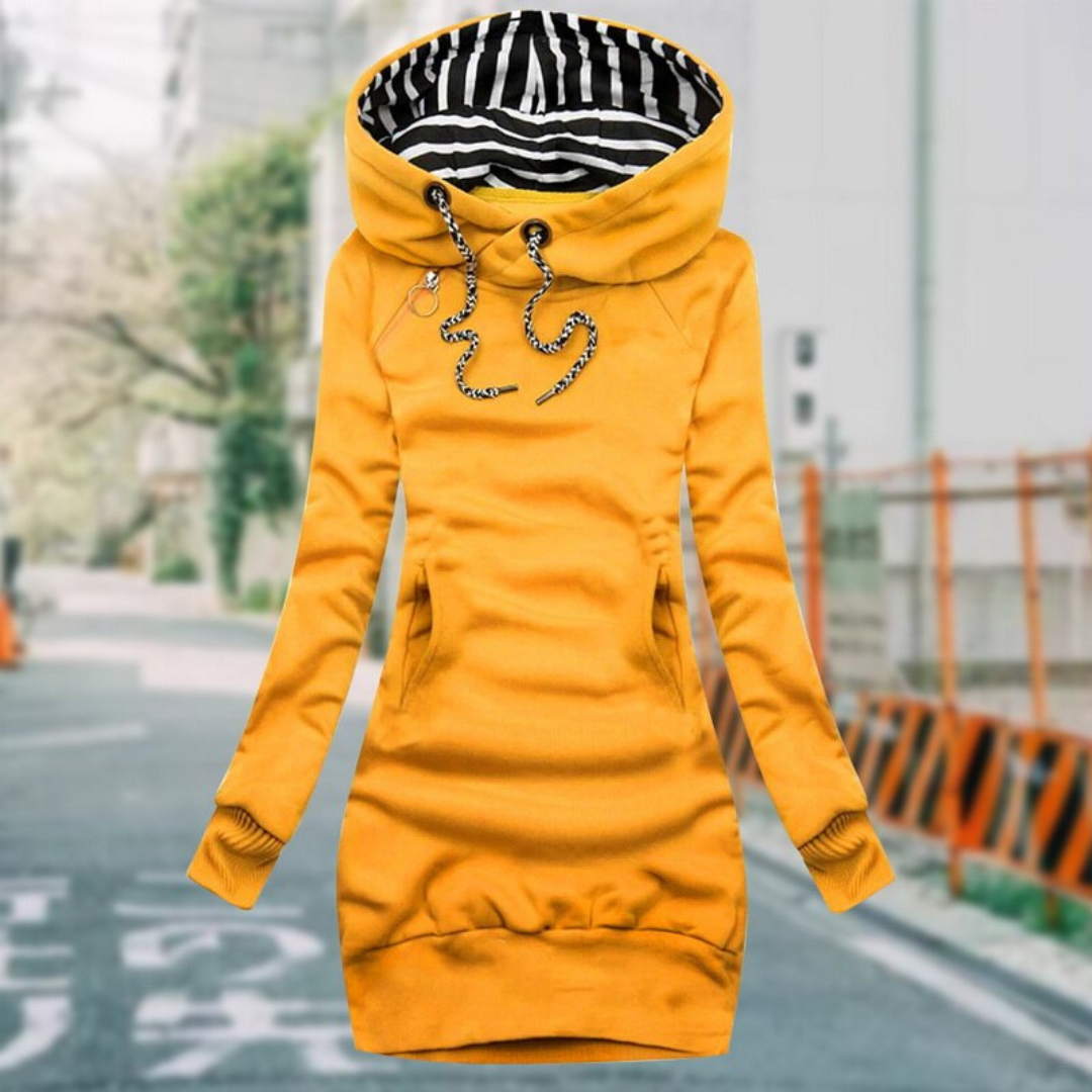 Product Image for Heidi-Mode | Damen Warm Lang Hoodie Freizeit, Blau / 3XL