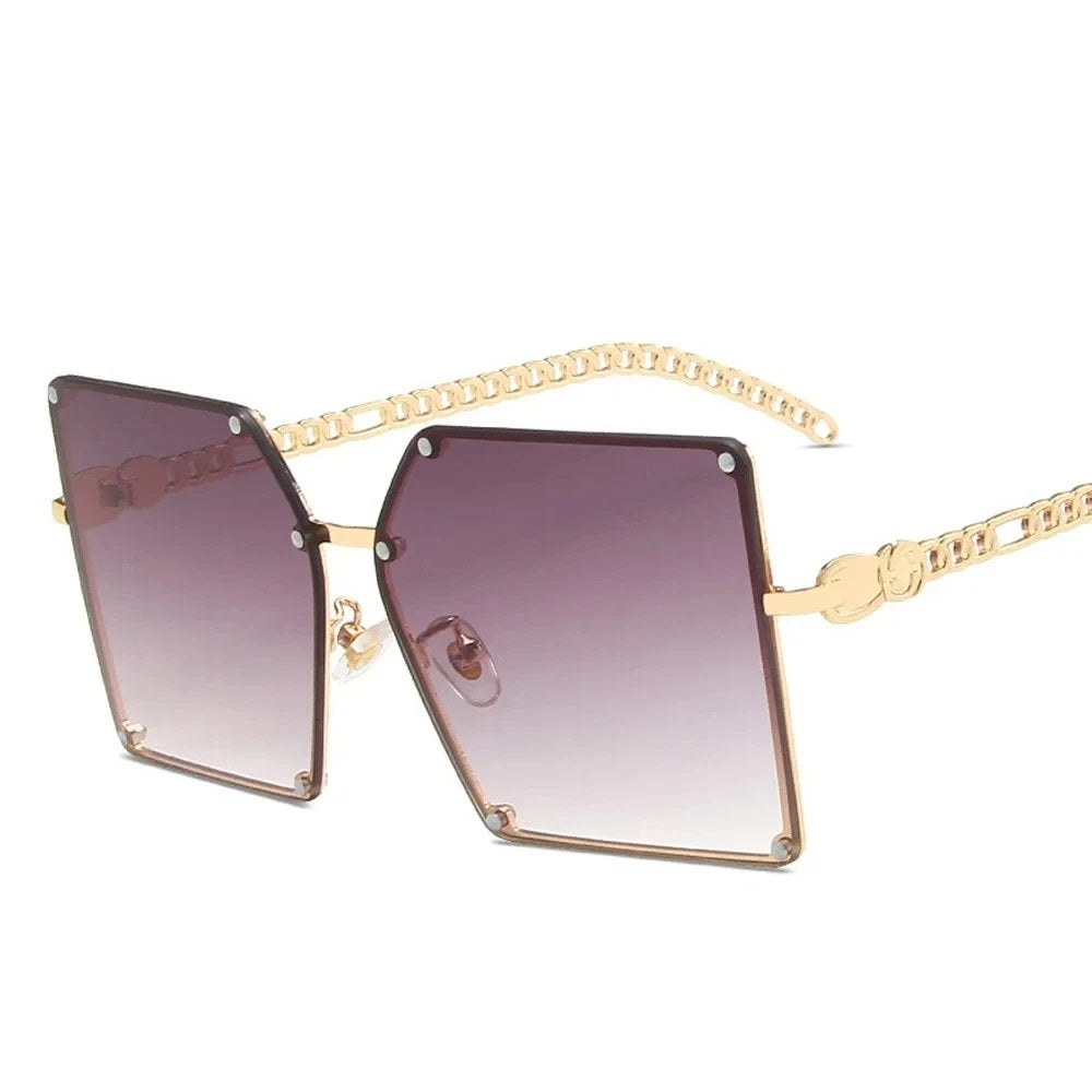 Product Image for Heidi-Mode | Statement Sonnenbrille für Damen Modisch & Einzigartig, Gold / Grau