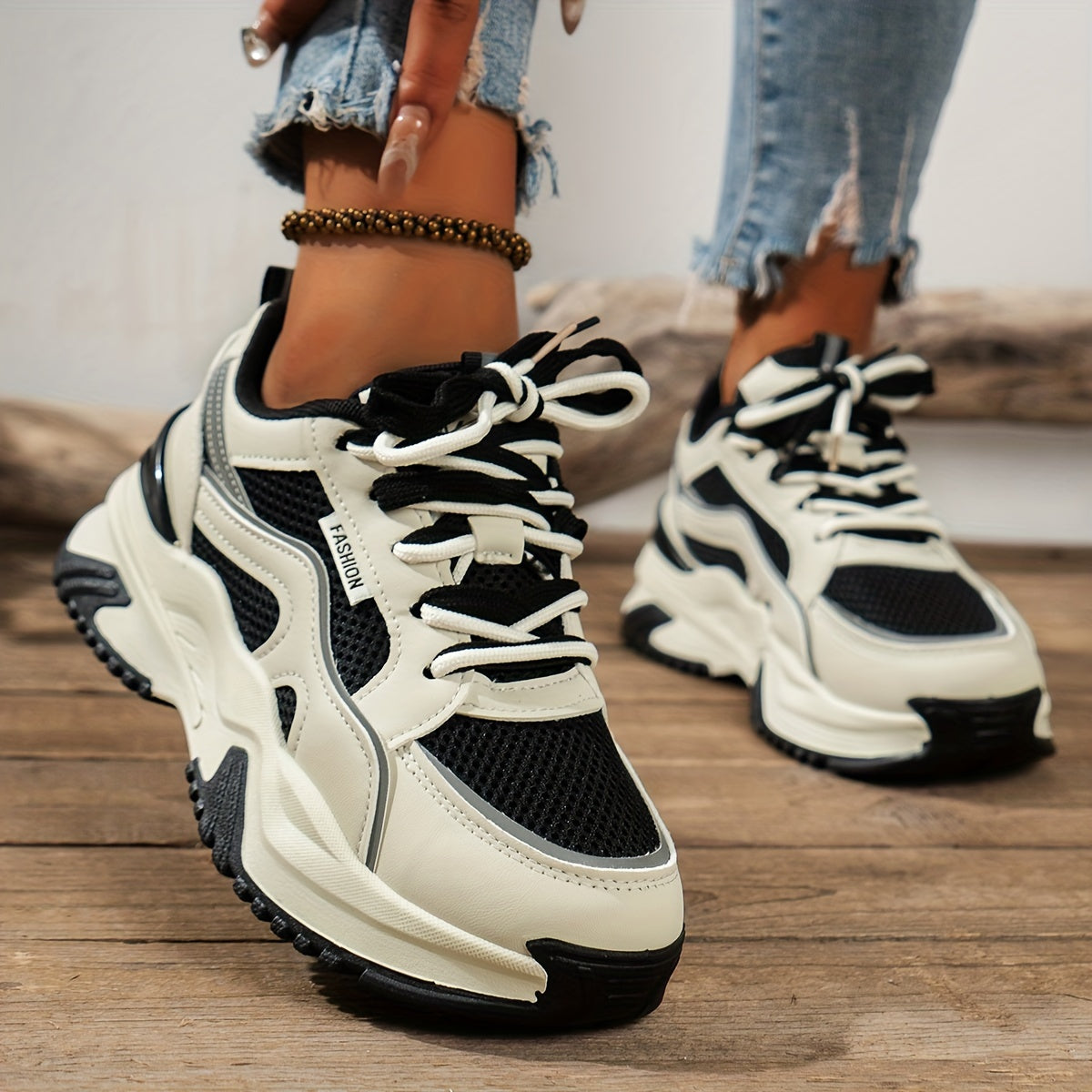 Product Image for Heidi-Mode | High Sole Damen Sneakers, Schwarz / AU 7 [EU38]