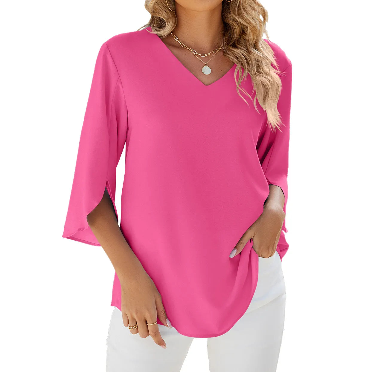 Product Image for Heidi-Mode | Elegante Tunika Bluse für Frauen, Rosa / S